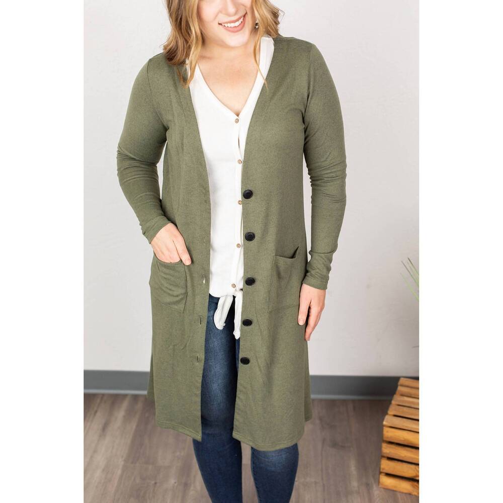NEW MICHELLE MAE colbie cardigan in olive
